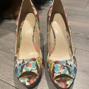 Nine West Peep Toe Shoes; Size 5 1/2